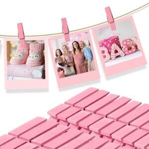 ♥️ Pink Baby Clothes Pins Set